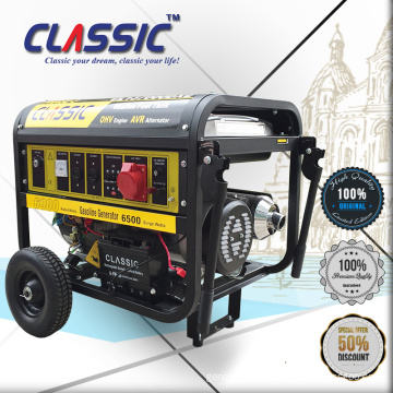 CLASSIC CHINA Geneset 5kw Stator Three Phase, Wheels And Handle 5.5kw Gasoline Generator